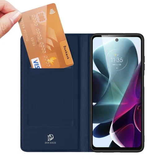 Dux Ducis Skin Pro Motorola Moto G200 5G Hoesje Portemonnee Blauw afbeelding 2