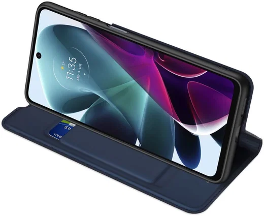 Dux Ducis Skin Pro Motorola Moto G200 5G Hoesje Portemonnee Blauw afbeelding 7