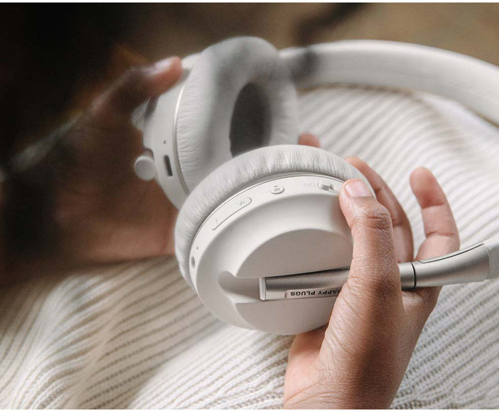 Happy Plugs Play Bedraad/Draadloze Bluetooth On-Ear Koptelefoon Wit afbeelding 9
