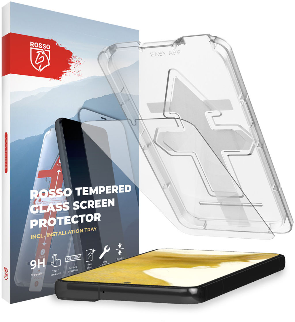 Rosso Samsung Galaxy S22 Tempered Glass Fingerprint en Case Friendly afbeelding 1