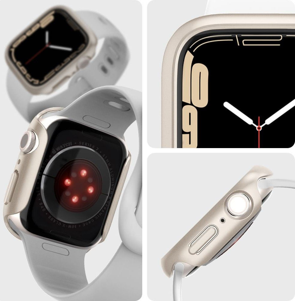 Spigen Thin Fit Apple Watch 41MM Hoesje Hard Plastic Bumper Zilver afbeelding 9