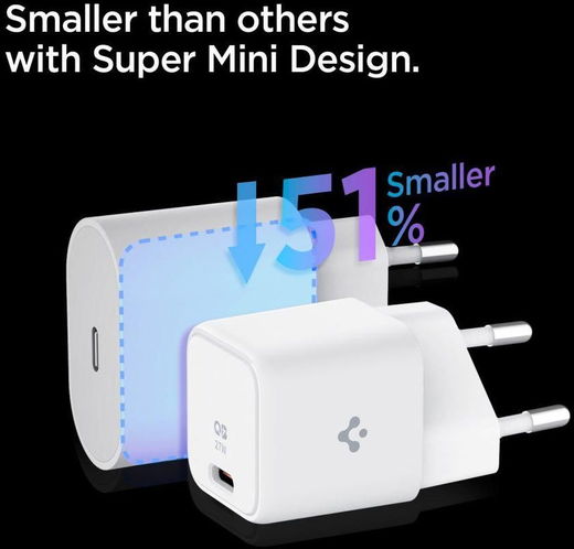 Spigen ArcStation 27W Power Delivery USB-C Snellader met PPS Wit afbeelding 5