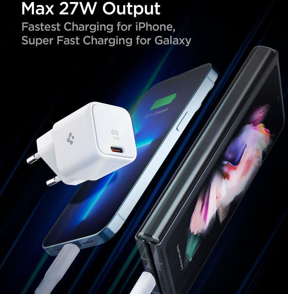 Spigen ArcStation 27W Power Delivery USB-C Snellader met PPS Wit afbeelding 4