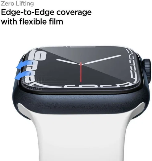 Spigen Neo Flex - Apple Watch 7/8/9 45MM Screen Protector - Folie (3-Pack) afbeelding 5