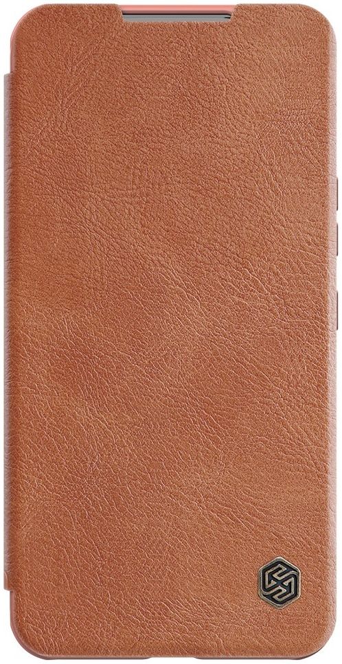 Nillkin Qin Samsung Galaxy S22 Plus Hoesje met Camera Slider Bruin afbeelding 13