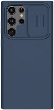 Nillkin CamShield Samsung Galaxy S22 Ultra Hoesje Siliconen Blauw