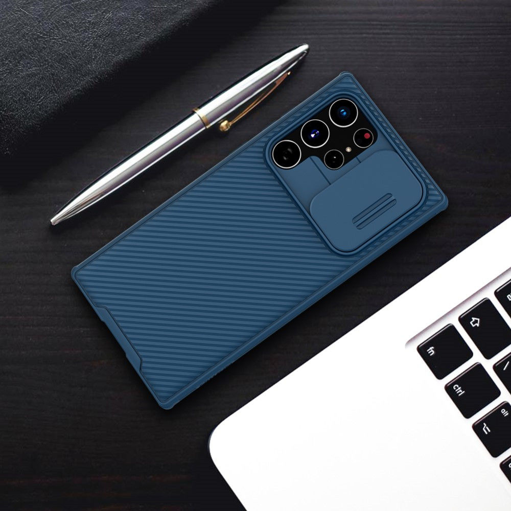 Nillkin CamShield Samsung Galaxy S22 Ultra Hoesje Siliconen Blauw afbeelding 19