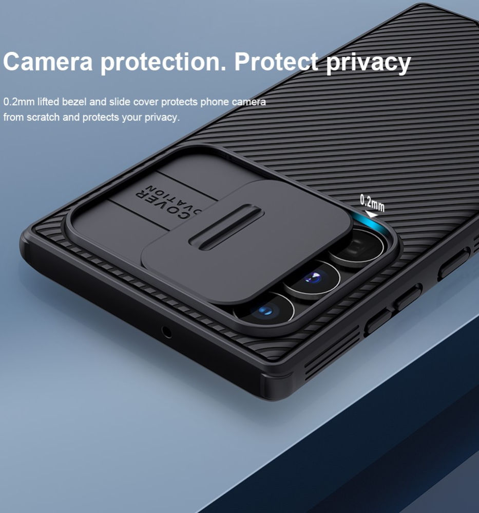 Nillkin CamShield Samsung Galaxy S22 Ultra Hoesje Siliconen Blauw afbeelding 9