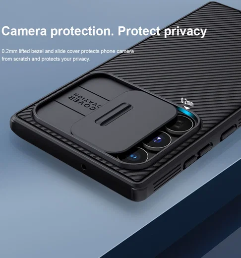 Nillkin CamShield Samsung Galaxy S22 Ultra Hoesje Siliconen Blauw afbeelding 9