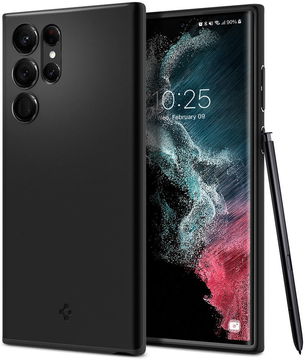 Spigen Thin Fit Samsung Galaxy S22 Ultra Hoesje Back Cover Zwart