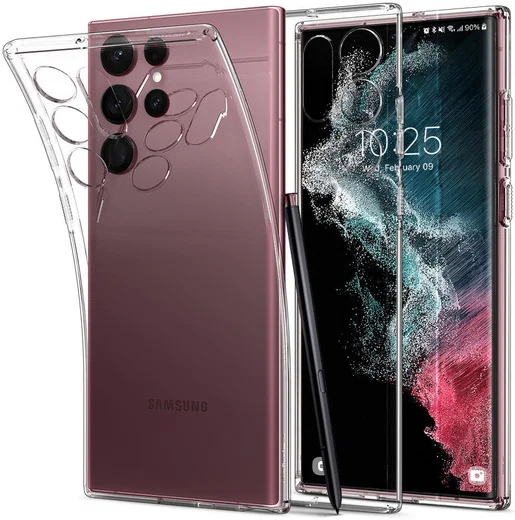Spigen Liquid Crystal Samsung Galaxy S22 Ultra Hoesje Transparant afbeelding 1