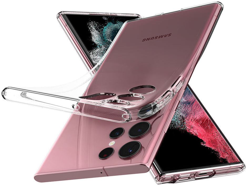 Spigen Liquid Crystal Samsung Galaxy S22 Ultra Hoesje Transparant afbeelding 2
