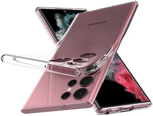 Spigen Liquid Crystal Samsung Galaxy S22 Ultra Hoesje Transparant afbeelding 2