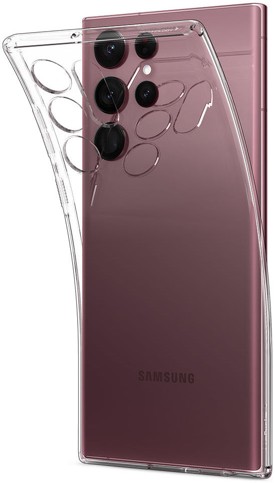Spigen Liquid Crystal Samsung Galaxy S22 Ultra Hoesje Transparant afbeelding 3
