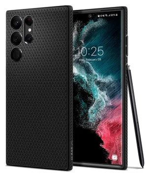 Spigen Liquid Air Samsung Galaxy S22 Ultra Hoesje Back Cover Zwart