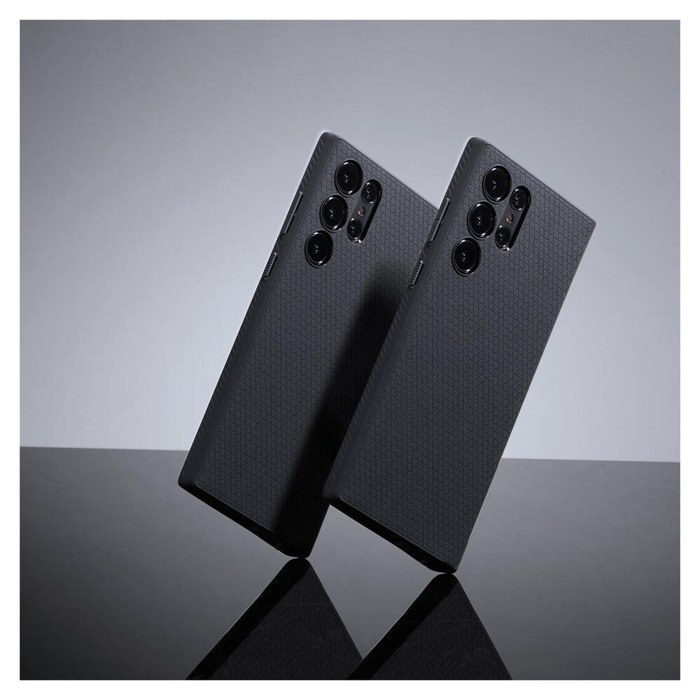Spigen Liquid Air Samsung Galaxy S22 Ultra Hoesje Back Cover Zwart afbeelding 12