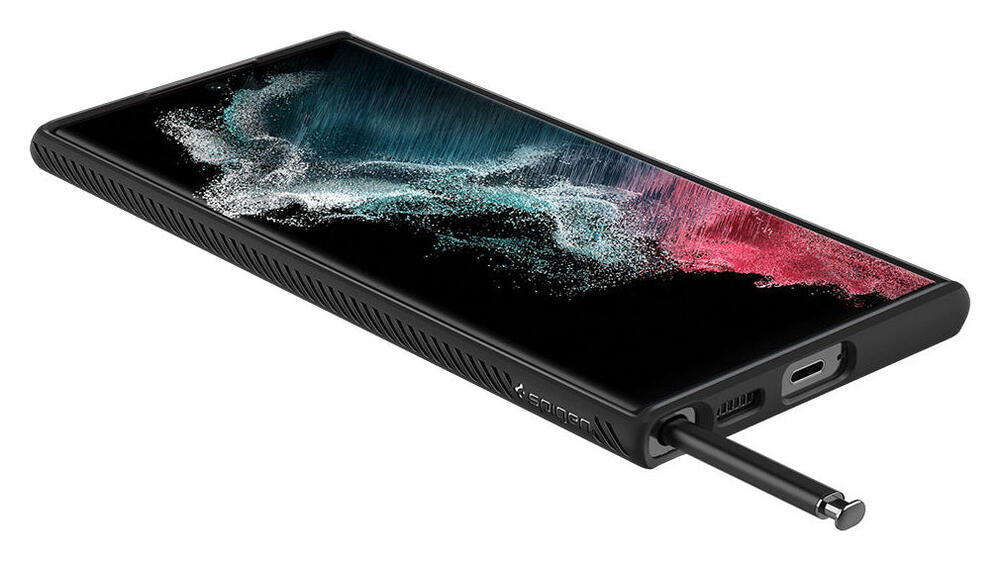 Spigen Liquid Air Samsung Galaxy S22 Ultra Hoesje Back Cover Zwart afbeelding 4