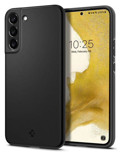 Spigen Thin Fit Samsung Galaxy S22 Hoesje Back Cover Zwart afbeelding 1