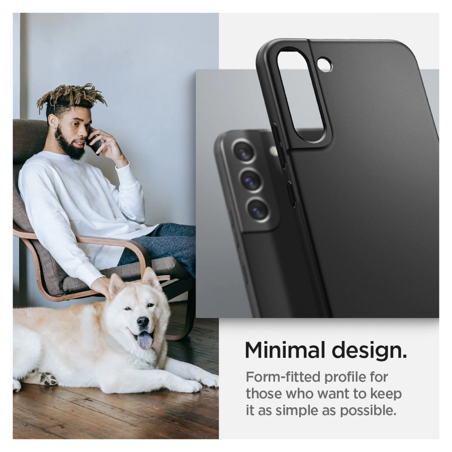 Spigen Thin Fit Samsung Galaxy S22 Hoesje Back Cover Zwart afbeelding 5