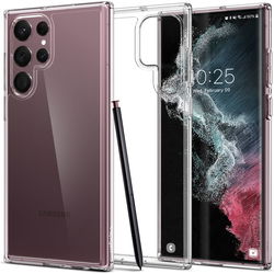 Spigen Ultra Hybrid Samsung Galaxy S22 Ultra Hoesje Transparant afbeelding