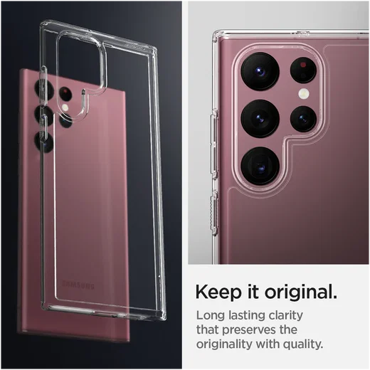 Spigen Ultra Hybrid Samsung Galaxy S22 Ultra Hoesje Transparant afbeelding 3