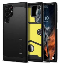 Spigen Tough Armor Samsung Galaxy S22 Ultra Hoesje Zwart afbeelding