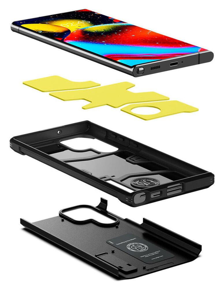 Spigen Tough Armor Samsung Galaxy S22 Ultra Hoesje Zwart afbeelding 10