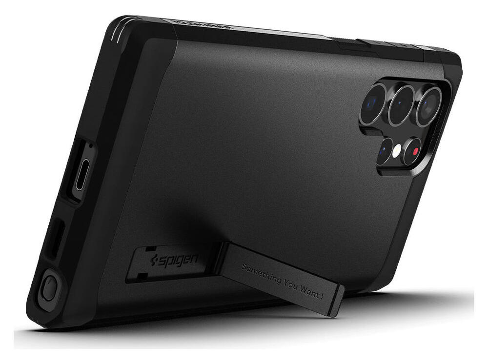 Spigen Tough Armor Samsung Galaxy S22 Ultra Hoesje Zwart afbeelding 2