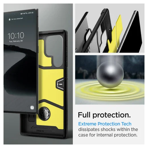 Spigen Tough Armor Samsung Galaxy S22 Ultra Hoesje Zwart afbeelding 4