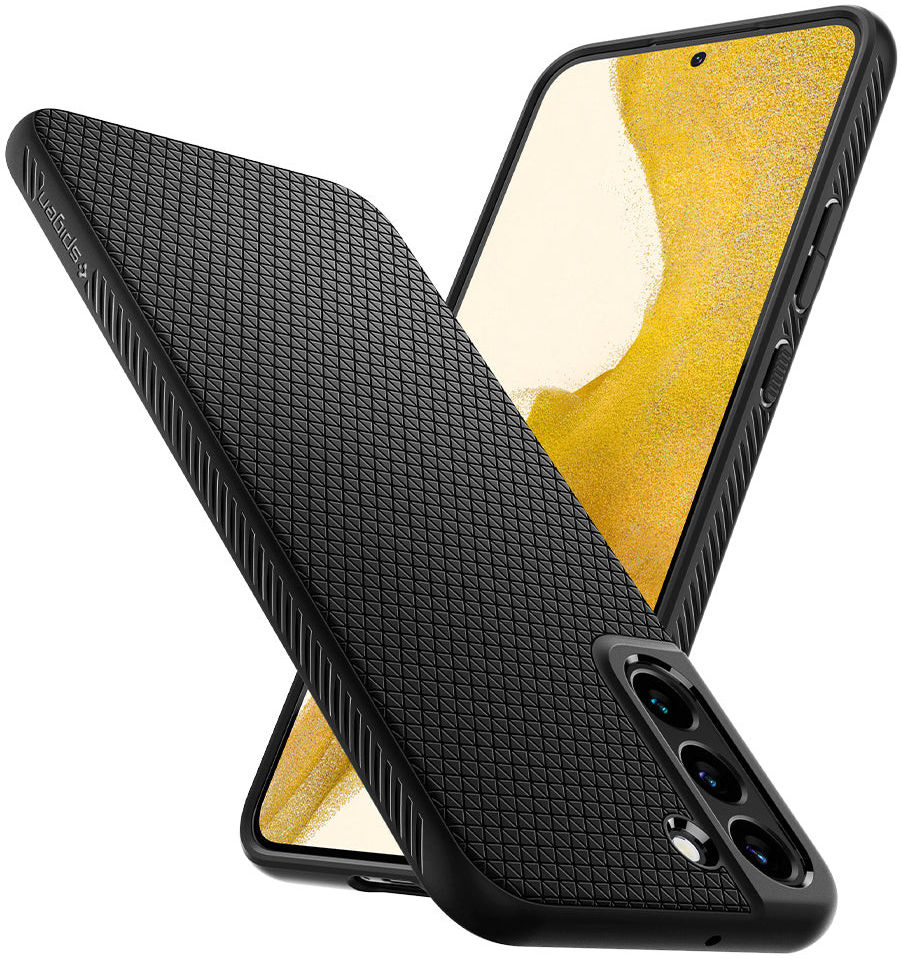 Spigen Liquid Air Samsung Galaxy S22 Plus Hoesje Back Cover Zwart afbeelding 2