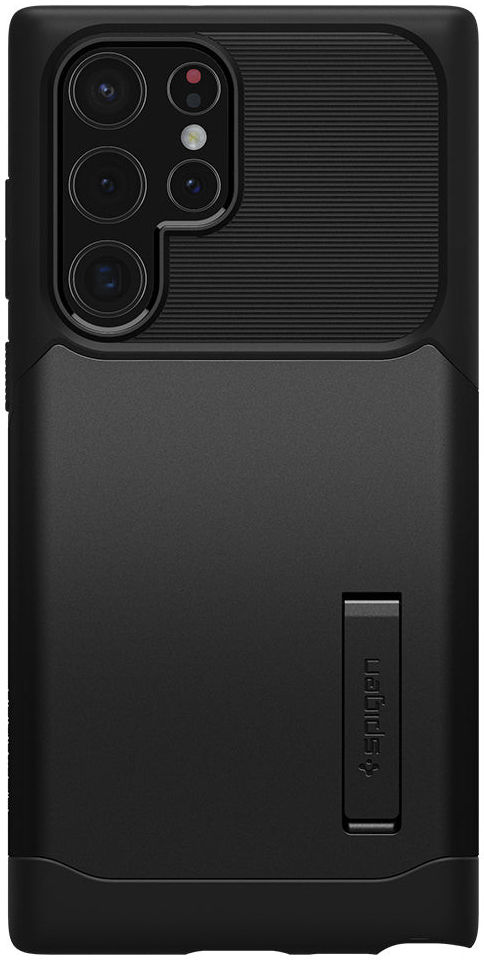 Spigen Slim Armor Samsung Galaxy S22 Ultra Hoesje Zwart afbeelding 3