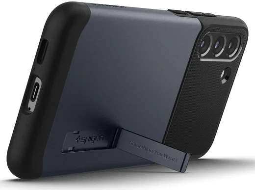 Spigen Slim Armor Samsung Galaxy S22 Hoesje Back Cover Metal Slate afbeelding 2