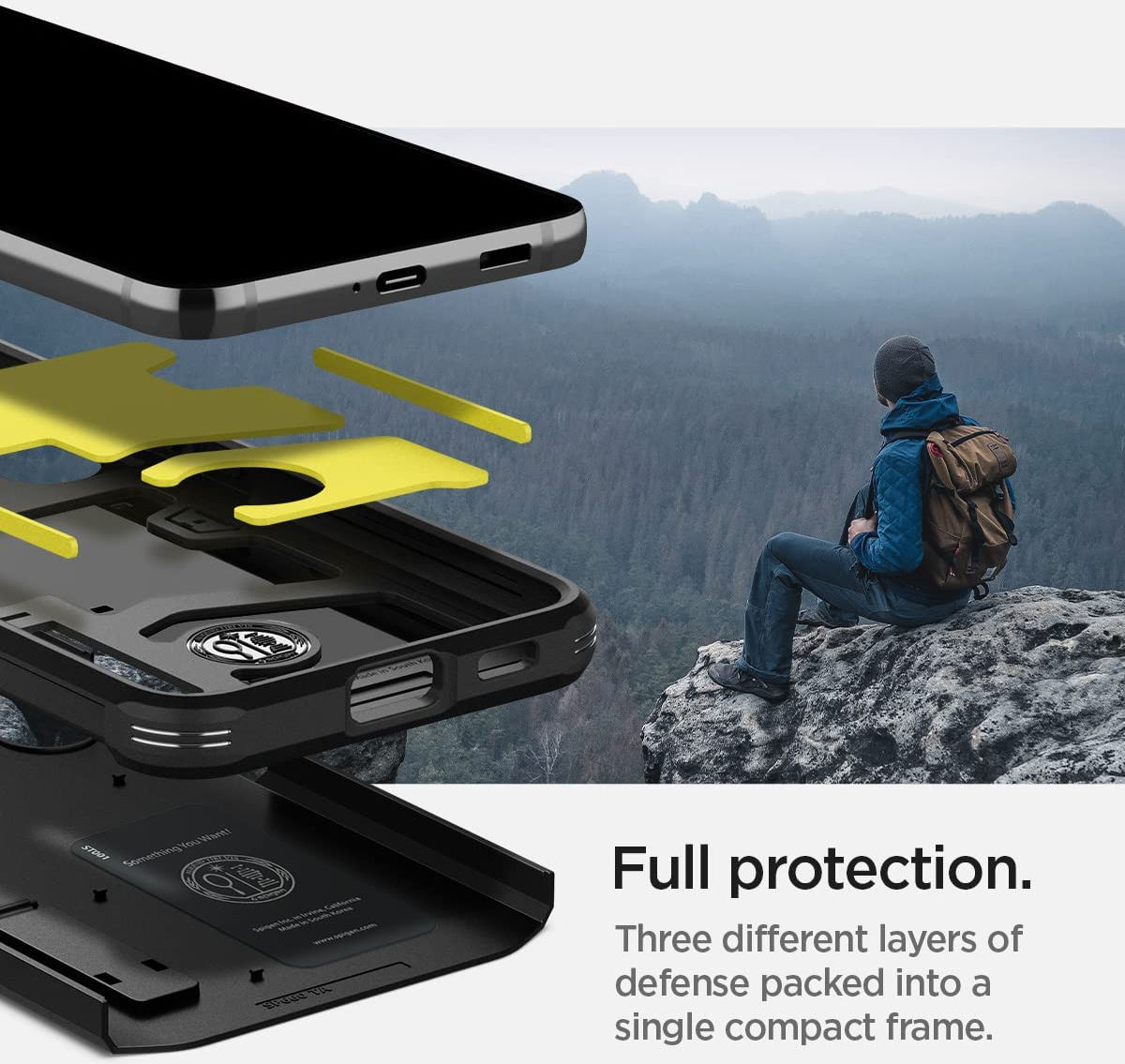Spigen Tough Armor Samsung Galaxy S22 Hoesje Back Cover Zwart afbeelding 4