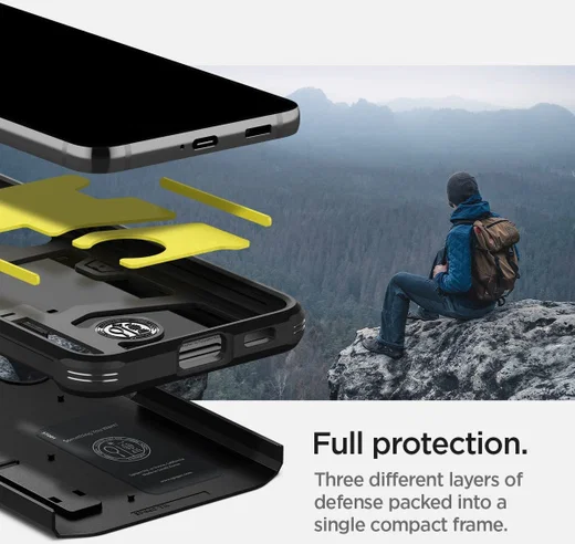 Spigen Tough Armor Samsung Galaxy S22 Hoesje Back Cover Zwart afbeelding 4