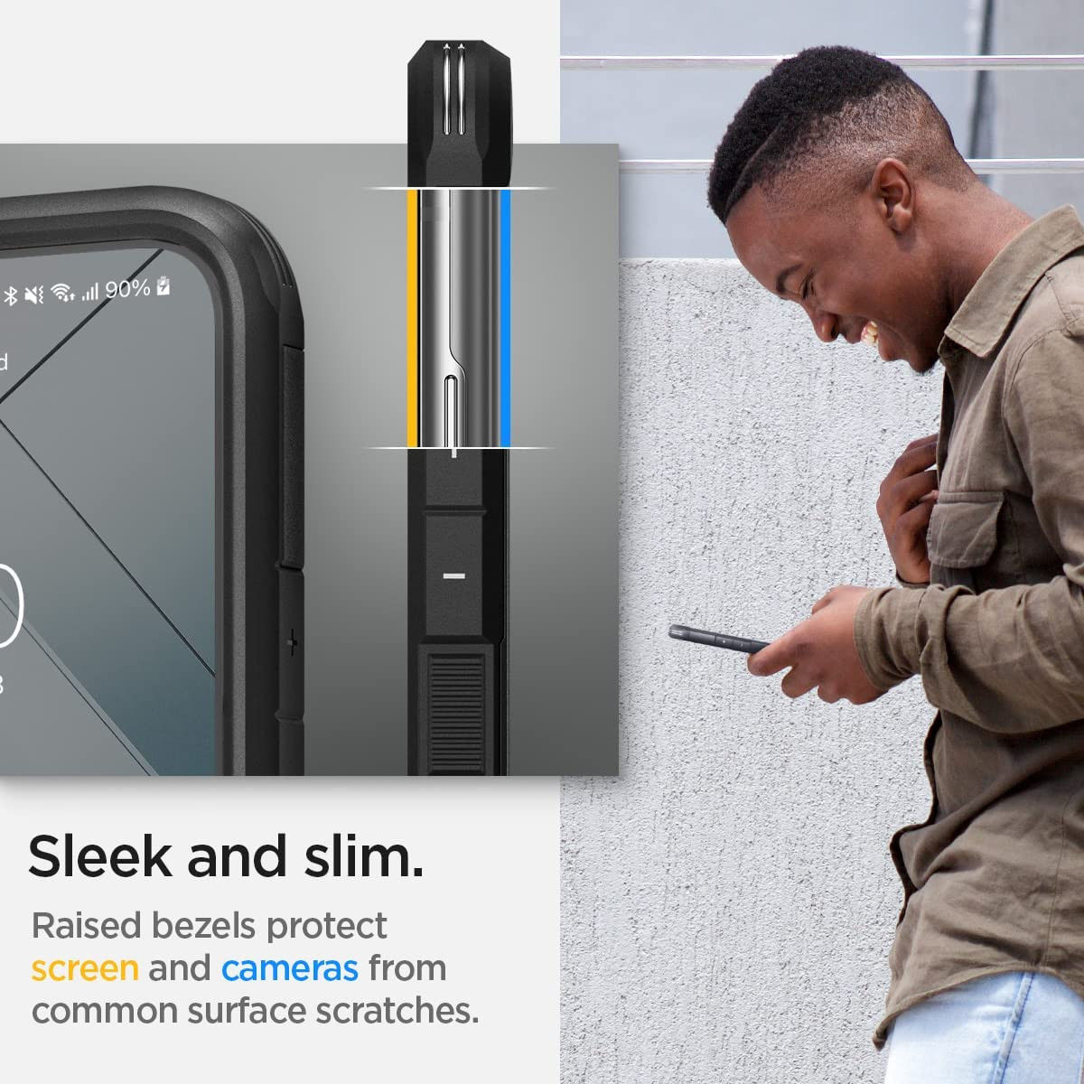 Spigen Tough Armor Samsung Galaxy S22 Hoesje Back Cover Zwart afbeelding 5