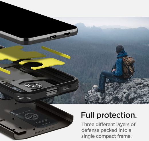 Spigen Tough Armor Samsung Galaxy S22 Hoesje Back Cover Gunmetal afbeelding 4