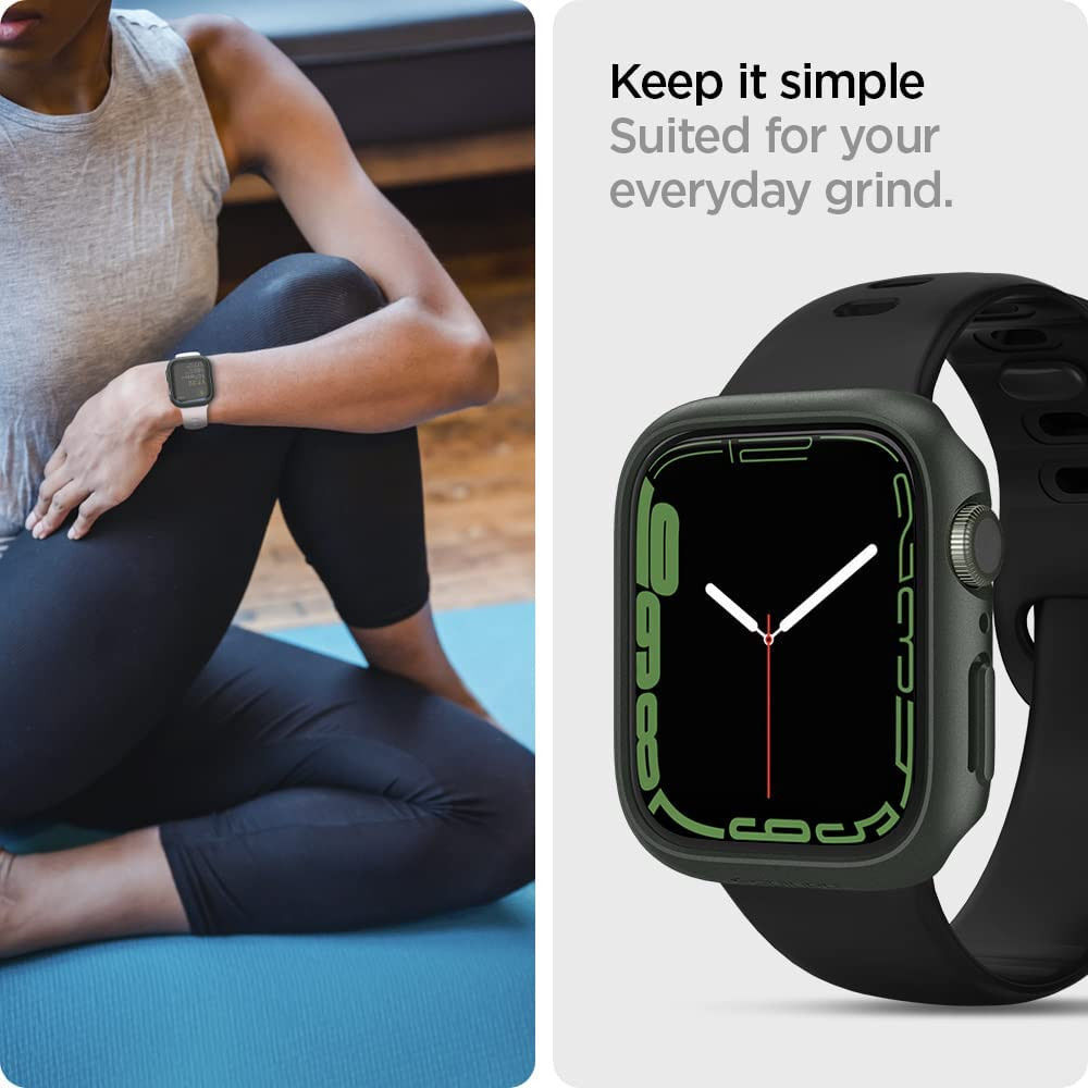 Spigen Thin Fit Apple Watch 7/8 45MM Hoesje Hard Plastic Bumper Groen afbeelding 5