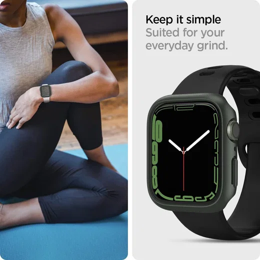 Spigen Thin Fit Apple Watch 7/8 45MM Hoesje Hard Plastic Bumper Groen afbeelding 5