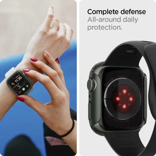Spigen Thin Fit Apple Watch 7/8 45MM Hoesje Hard Plastic Bumper Groen afbeelding 6