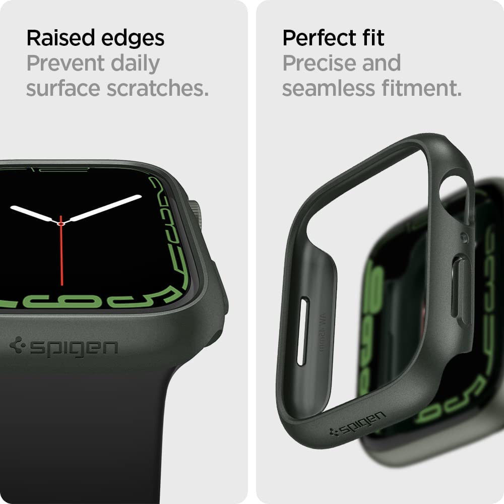 Spigen Thin Fit Apple Watch 7/8 45MM Hoesje Hard Plastic Bumper Groen afbeelding 8