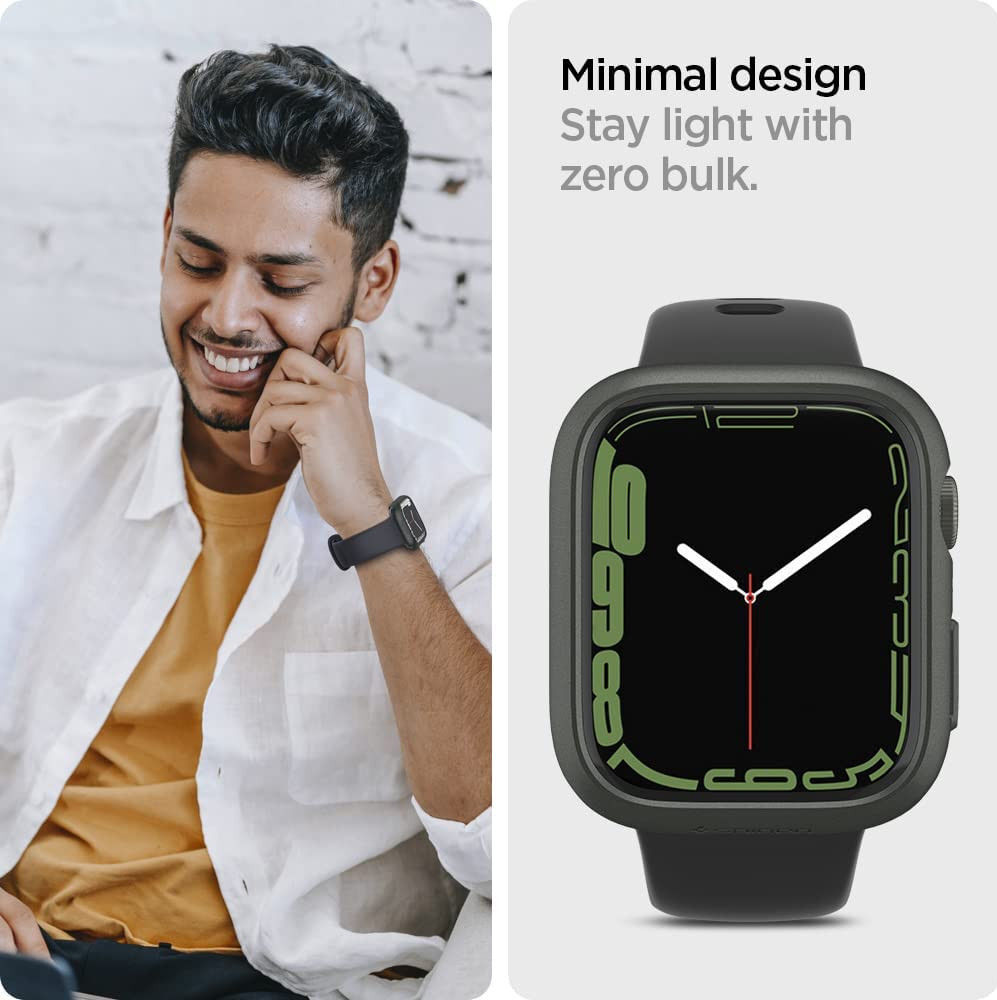 Spigen Thin Fit Apple Watch 7/8 45MM Hoesje Hard Plastic Bumper Groen afbeelding 9