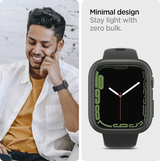Spigen Thin Fit Apple Watch 7/8 45MM Hoesje Hard Plastic Bumper Groen afbeelding 9