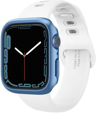Spigen Thin Fit - Apple Watch 7/8/9 45MM - Hard Case - Plastic Bumper - Blauw