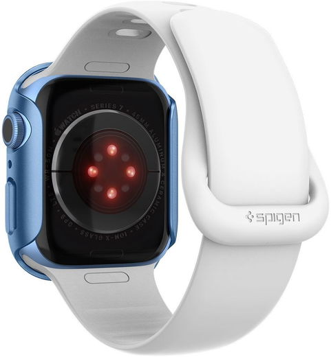 Spigen Thin Fit - Apple Watch 7/8/9 45MM - Hard Case - Plastic Bumper - Blauw afbeelding 12