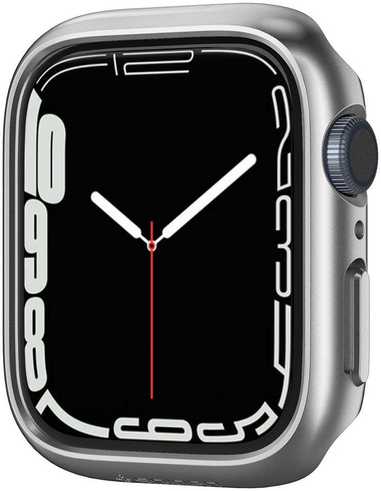 Spigen Thin Fit Apple Watch 7/8/9 45MM Case Hard Plastic Bumper Grijs afbeelding 11
