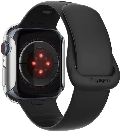 Spigen Thin Fit Apple Watch 7/8/9 45MM Case Hard Plastic Bumper Grijs afbeelding 12