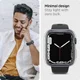 Spigen Thin Fit Apple Watch 7/8/9 45MM Case Hard Plastic Bumper Grijs afbeelding 8