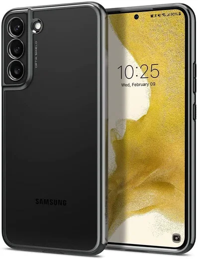 Spigen Optik Crystal Samsung Galaxy S22 Plus Hoesje Transparant Grijs afbeelding 1