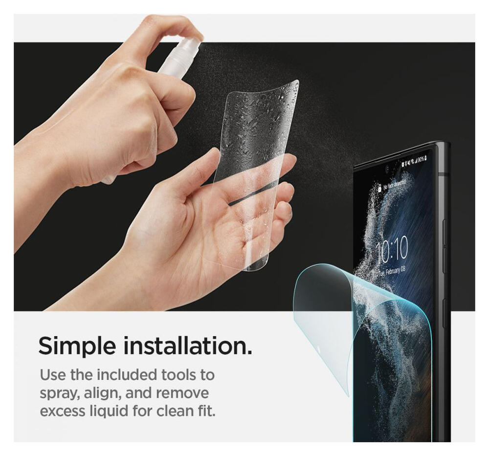 Spigen Neo Flex Samsung Galaxy S22 Ultra Screen Protector (2-Pack) afbeelding 8