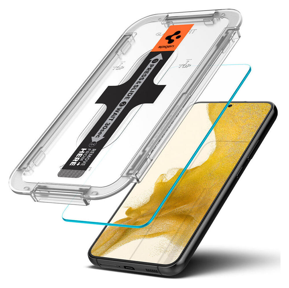 Spigen EZ Fit Glas.tR Samsung Galaxy S22 Plus Screen Protector 2-Pack afbeelding 2